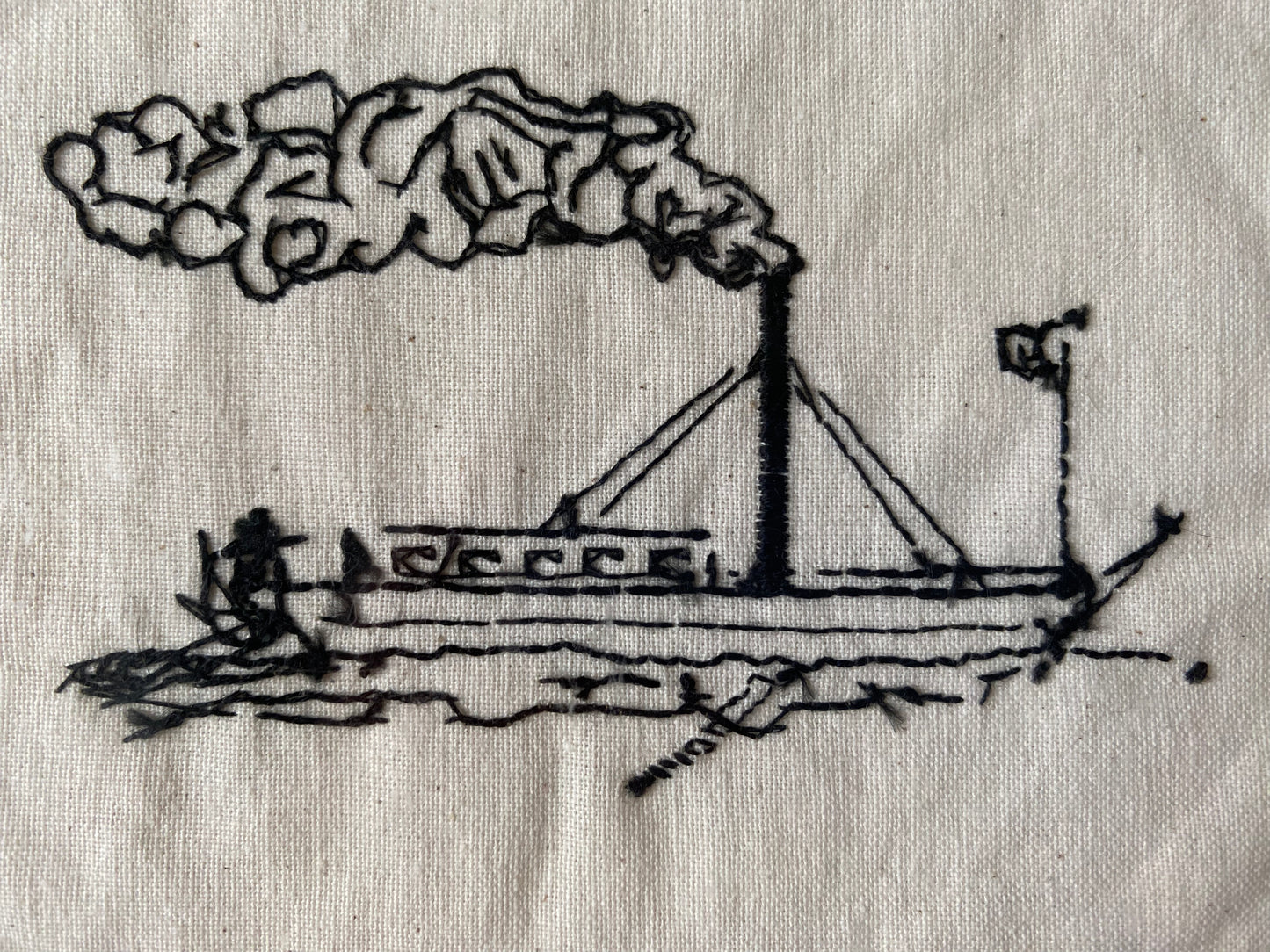 EMBROIDERY STERNWHEELERS BOAT
