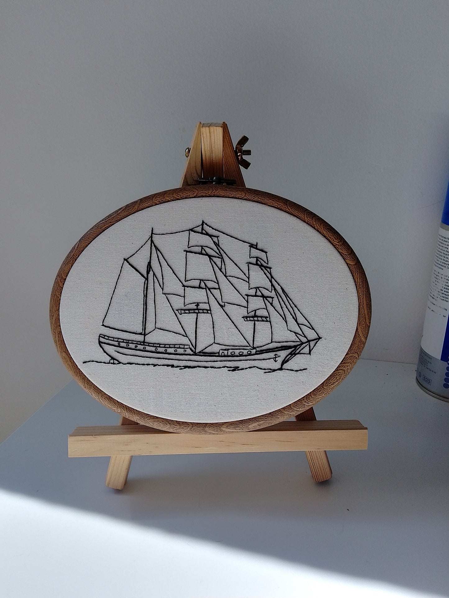 THREE-MASTED SAILBOAT | HANDMADE EMBROIDERY