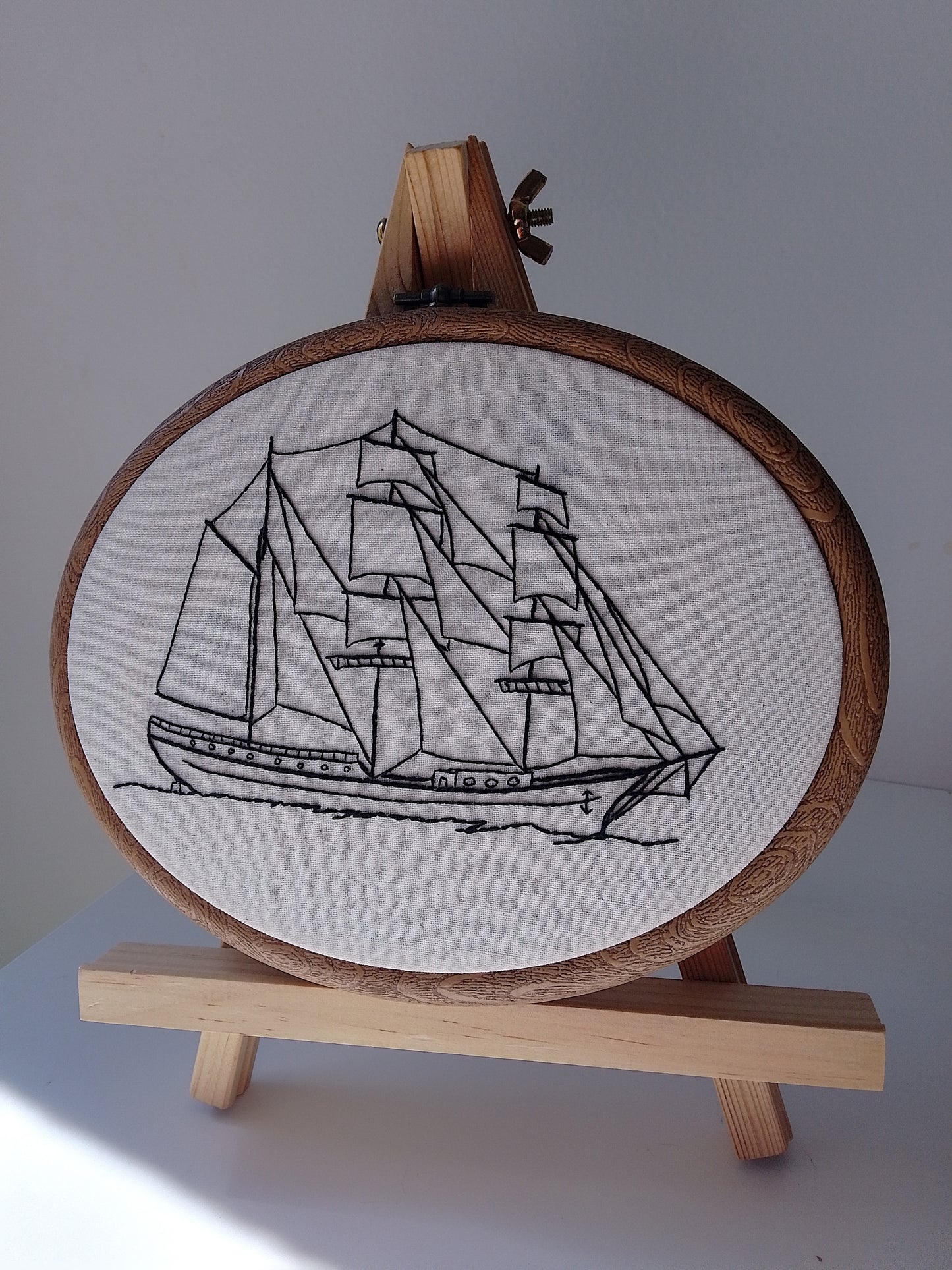 THREE-MASTED SAILBOAT | HANDMADE EMBROIDERY