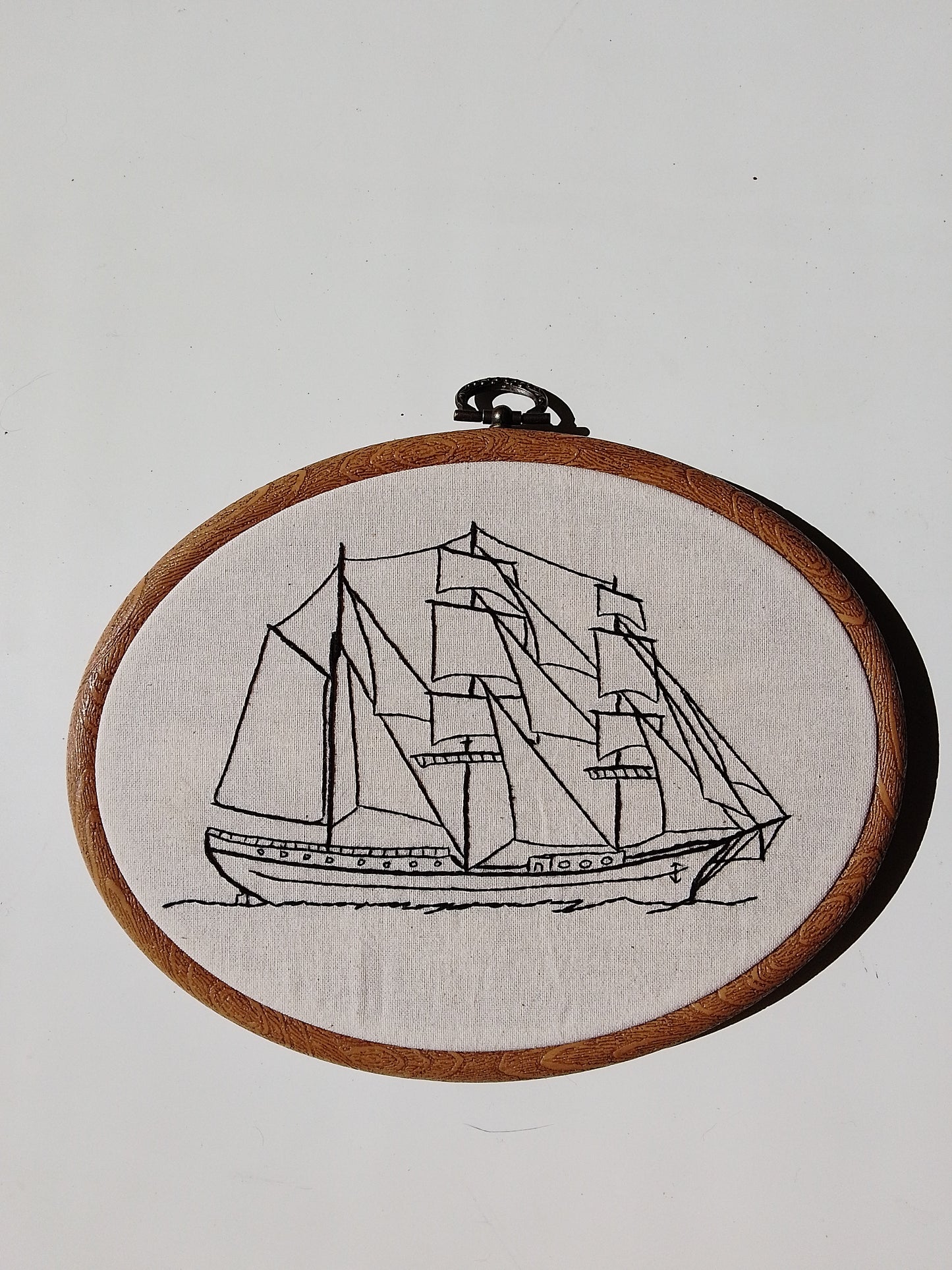 THREE-MASTED SAILBOAT | HANDMADE EMBROIDERY