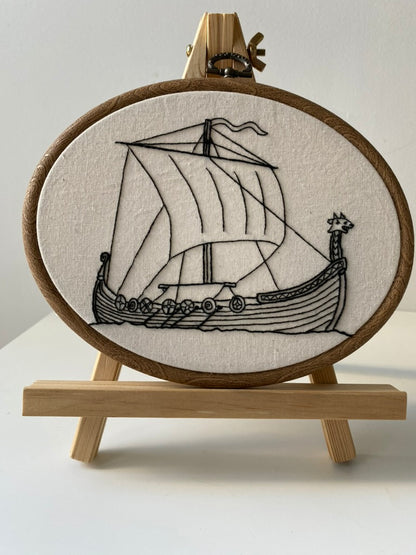 VIKING SAILBOAT | HANDMADE EMBROIDERY
