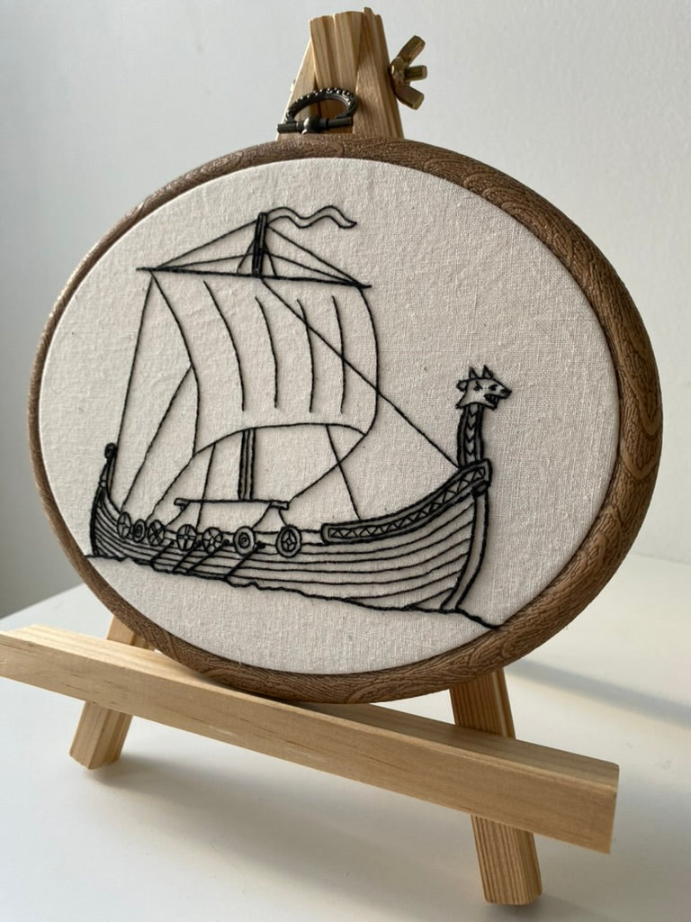 VIKING SAILBOAT | HANDMADE EMBROIDERY