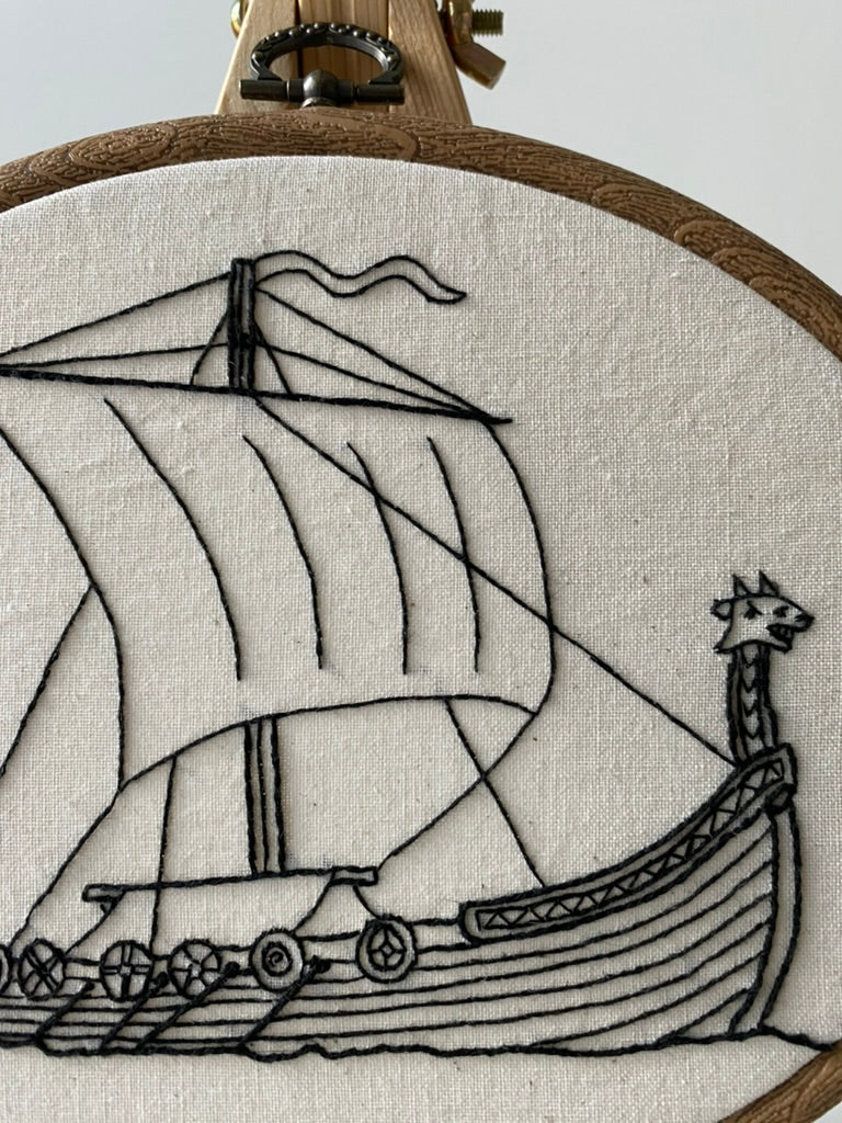 VIKING SAILBOAT | HANDMADE EMBROIDERY