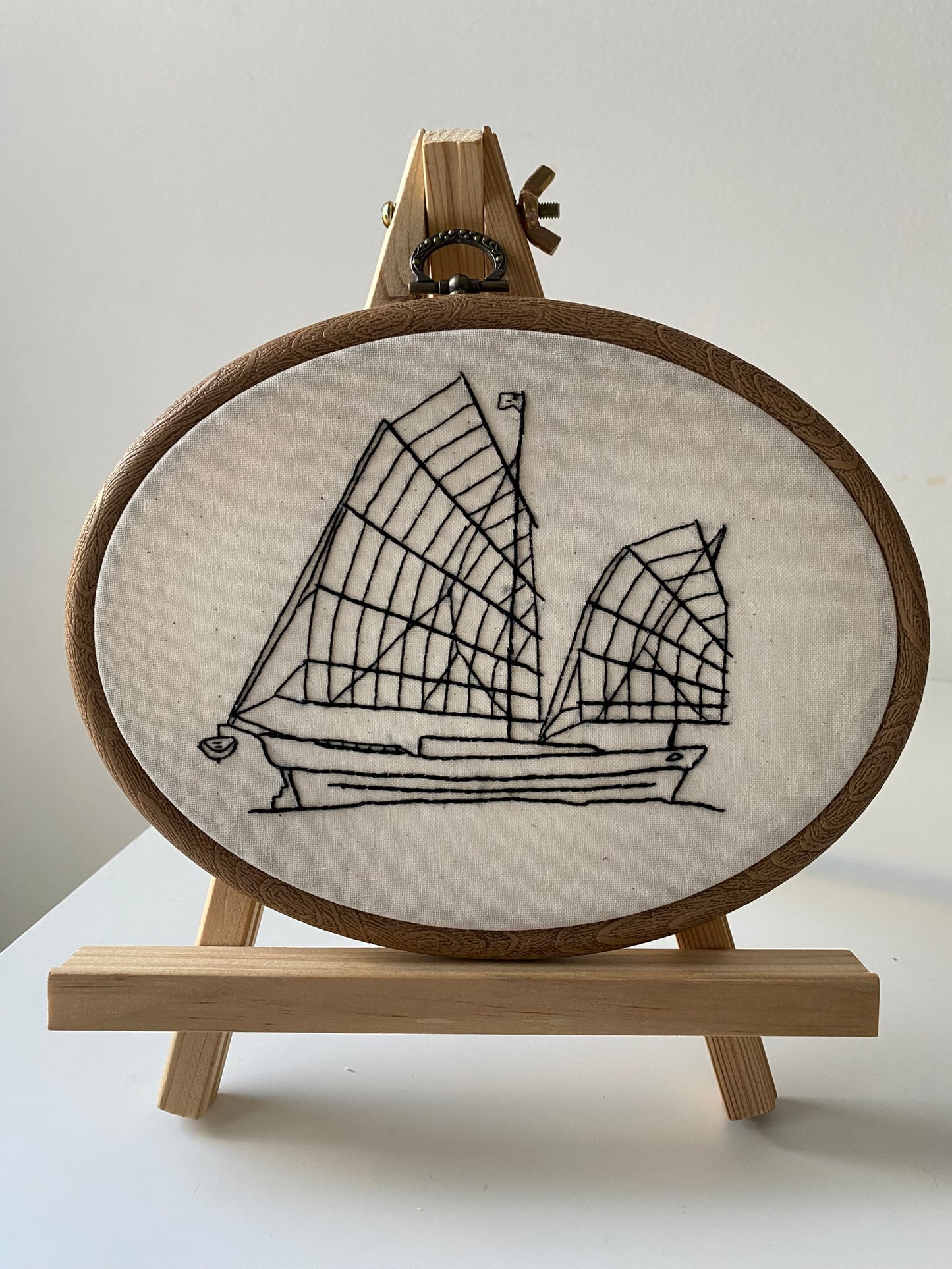 CHINESE SAILBOAT | HANDMADE EMBROIDERY