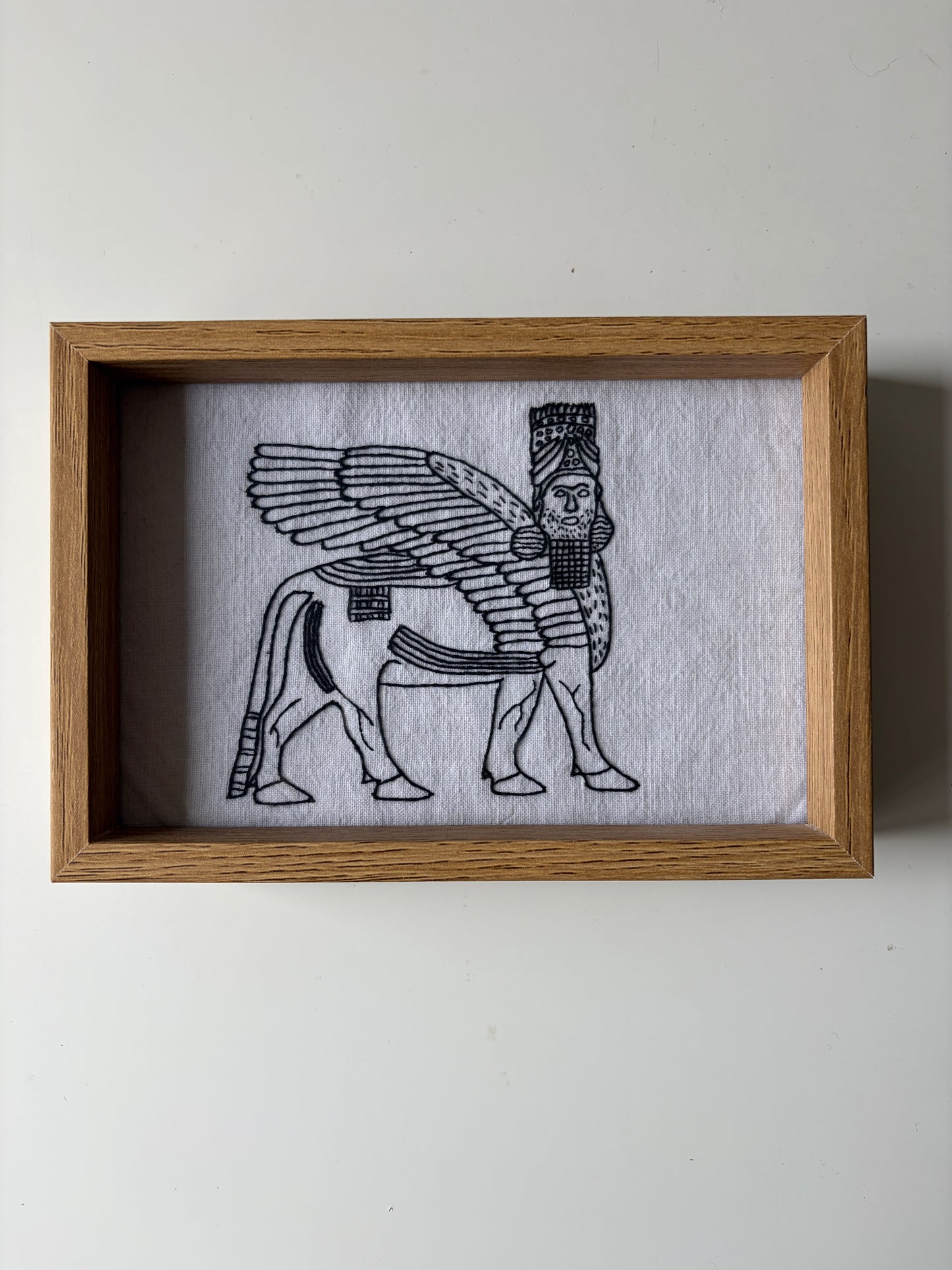 Winged bull (2) | HANDMADE EMBROIDERY