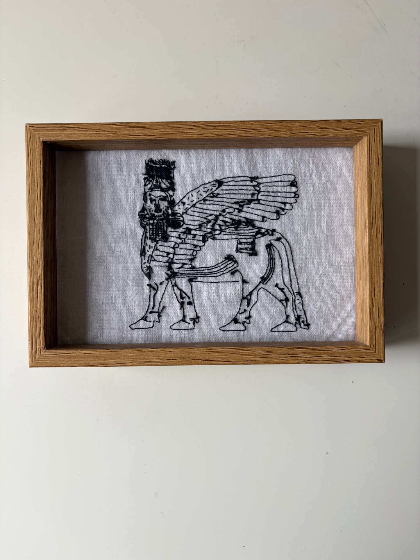 Winged bull (2) | HANDMADE EMBROIDERY