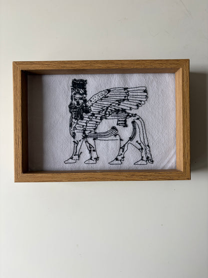 Winged bull (2) | HANDMADE EMBROIDERY