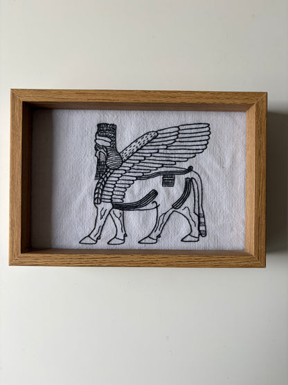 Winged bull (1) | HANDMADE EMBROIDERY