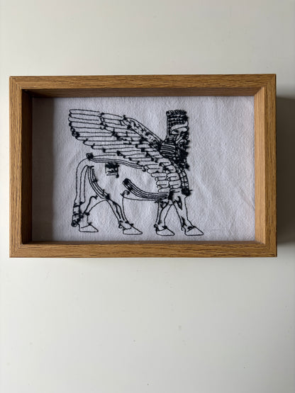 Winged bull (1) | HANDMADE EMBROIDERY