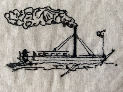 EMBROIDERY STERNWHEELERS BOAT