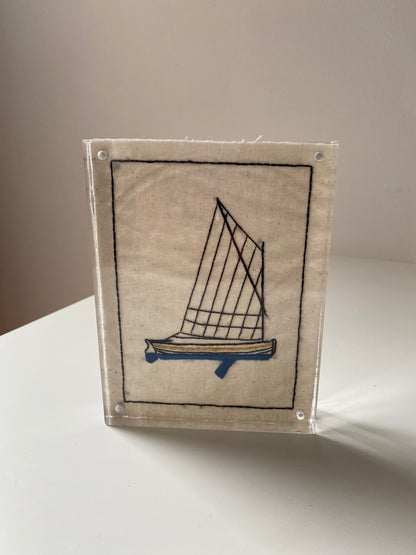 EMBROIDERY MODERN SAIL BOAT
