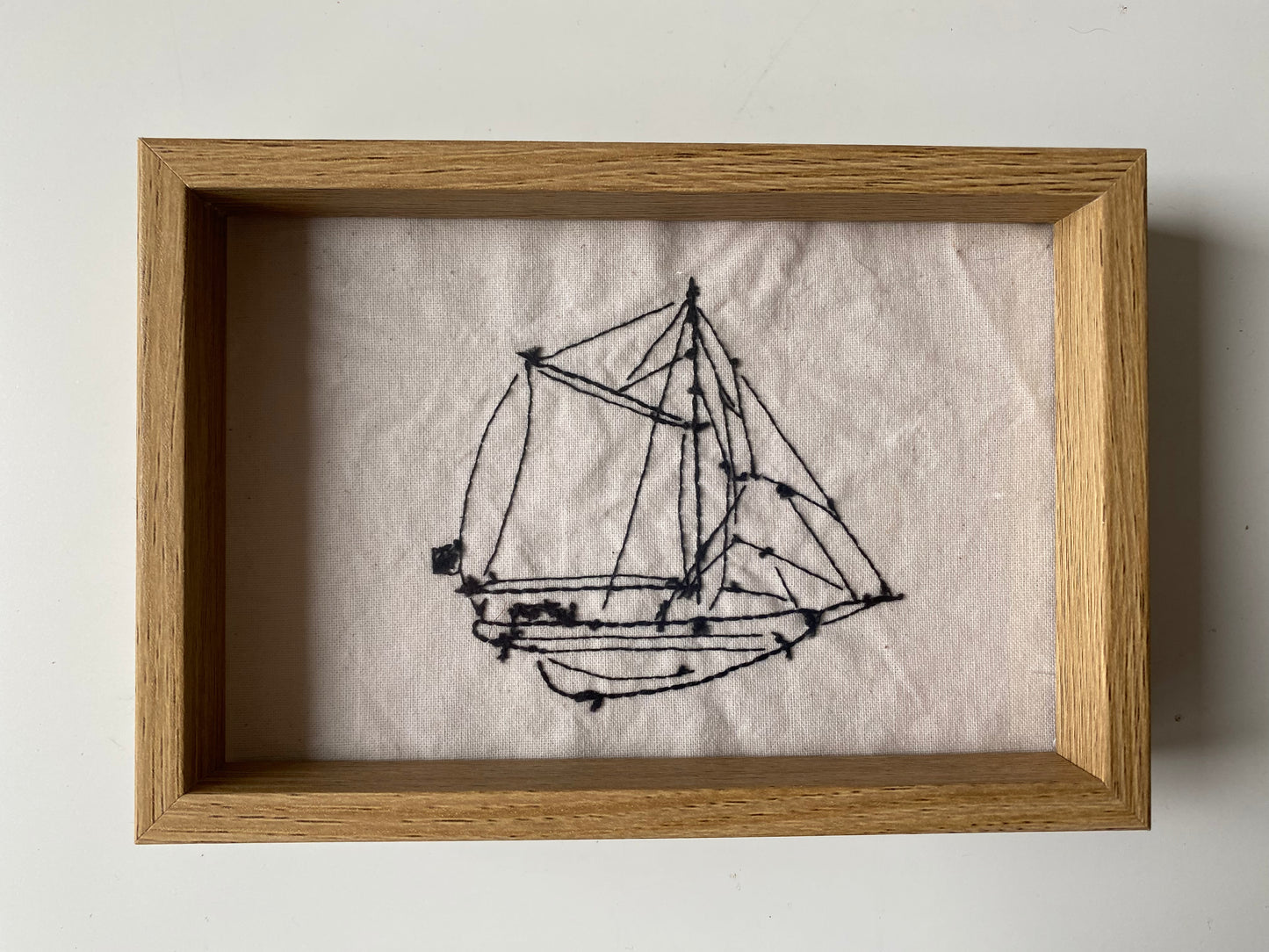 VIEUX NAVIRE À MÂT | BRODERIE FAITE MAIN