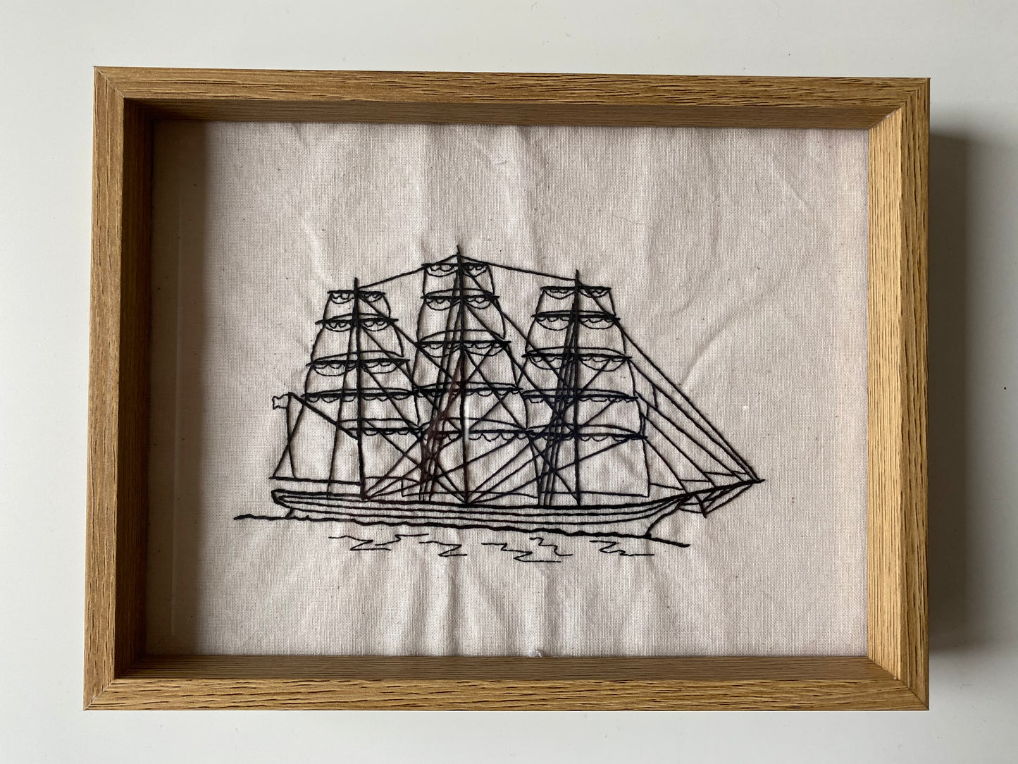 THREE MASTED SHIP | HANDMADE EMBROIDERY