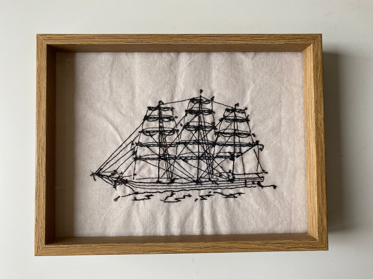 THREE MASTED SHIP | HANDMADE EMBROIDERY