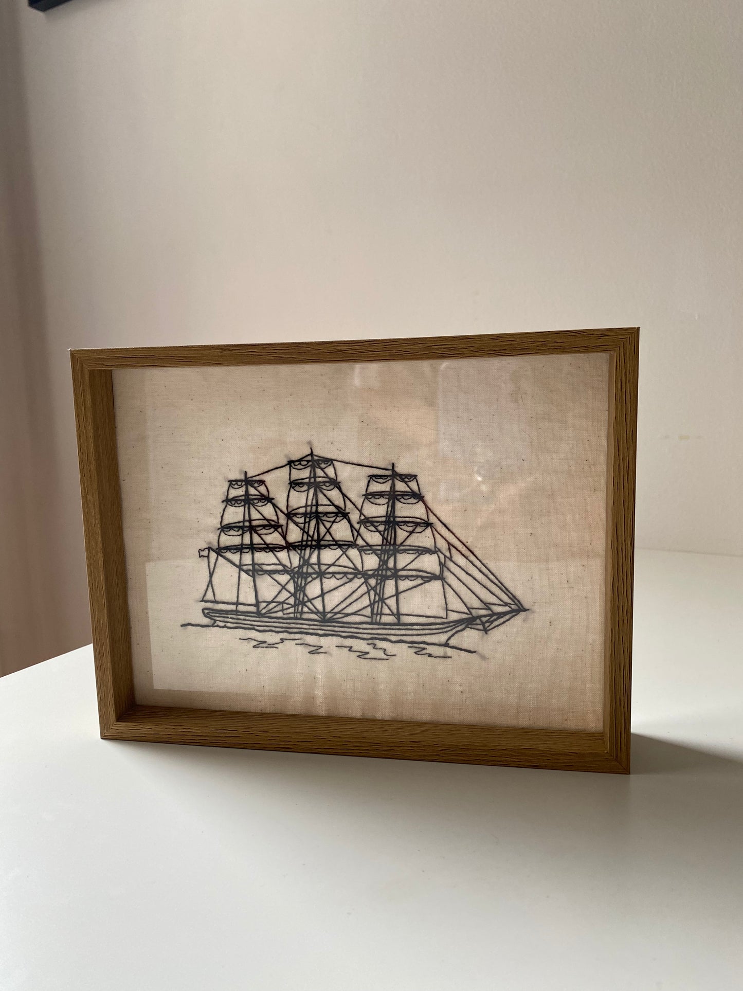THREE MASTED SHIP | HANDMADE EMBROIDERY