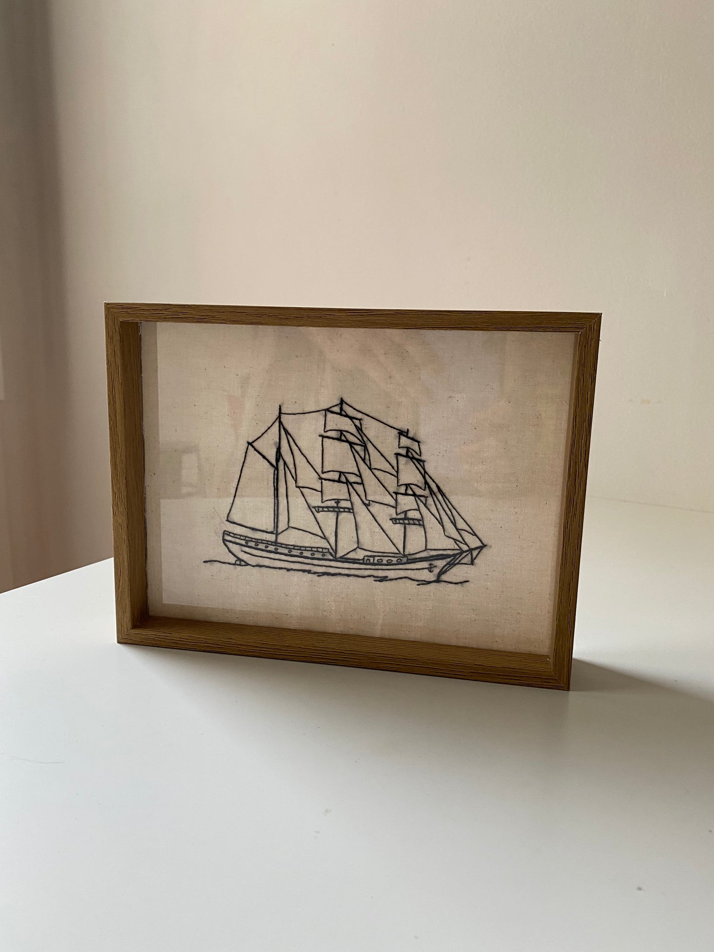 THREE MASTED SHIP | HANDMADE EMBROIDERY