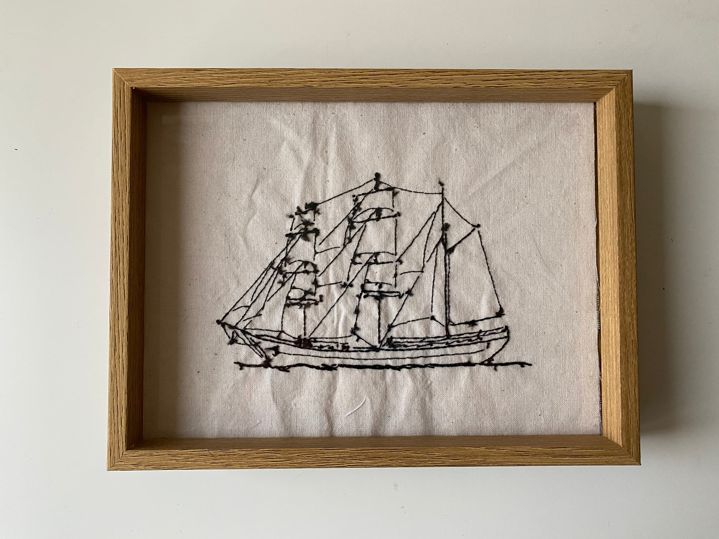 THREE MASTED SHIP | HANDMADE EMBROIDERY