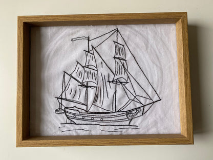 SAILSHIP with funny mood | HANDMADE EMBROIDERY