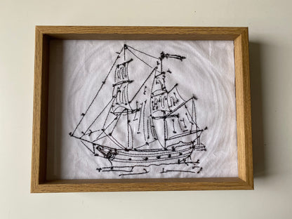 SAILSHIP with funny mood | HANDMADE EMBROIDERY