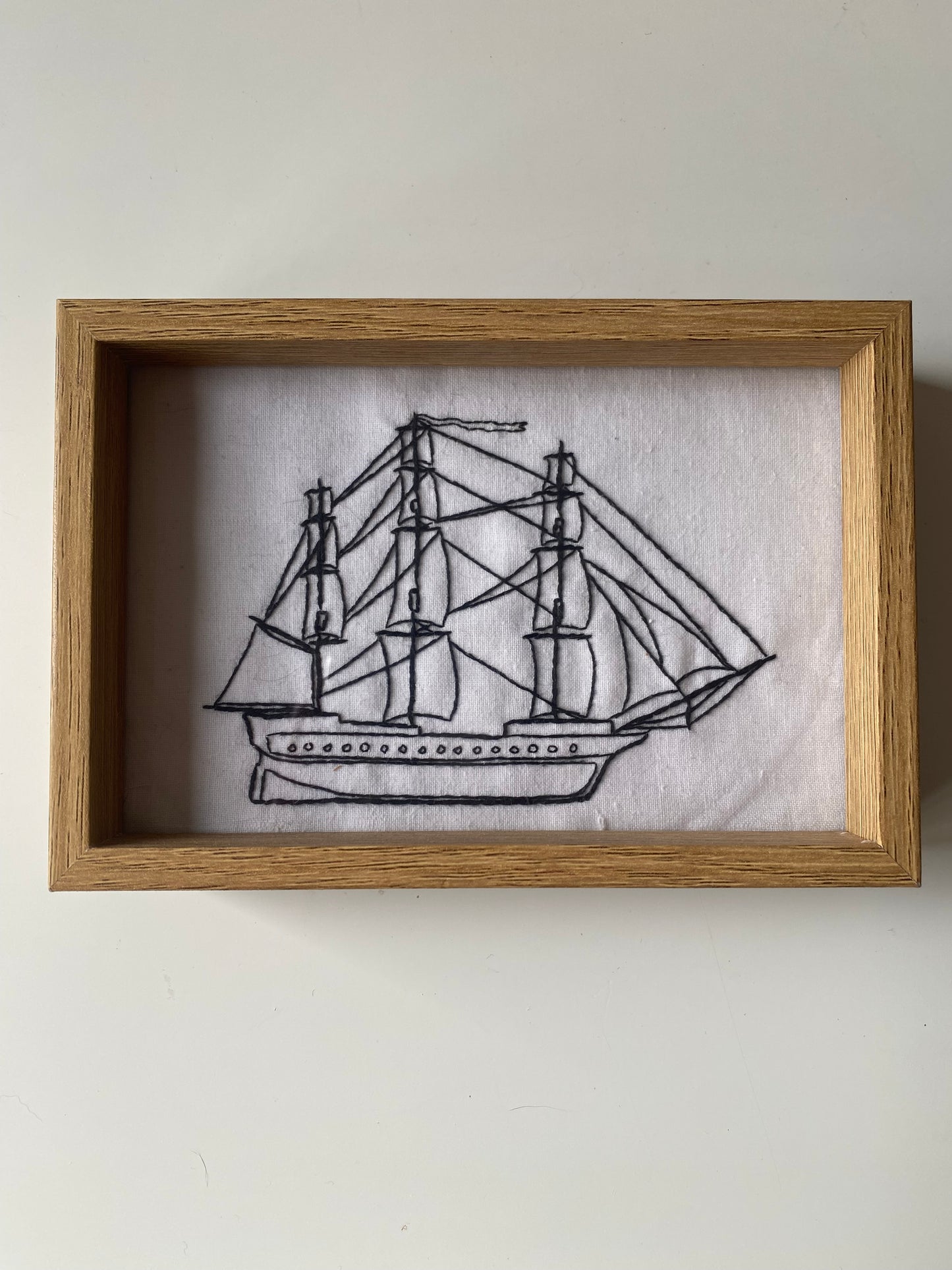 Three MASTED SHIP | HANDMADE EMBROIDERY (Copy)
