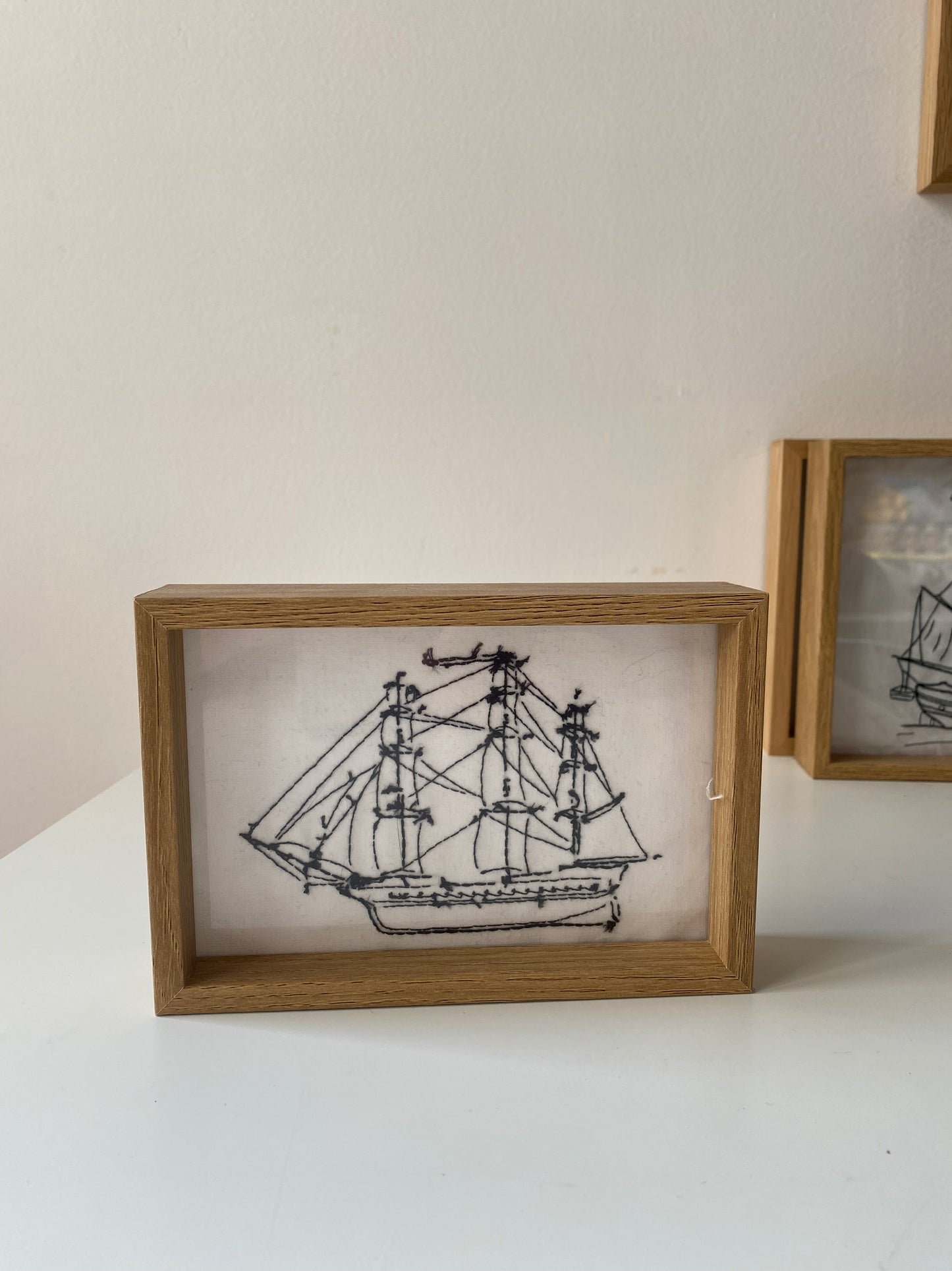 Three MASTED SHIP | HANDMADE EMBROIDERY (Copy)