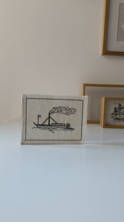 EMBROIDERY STERNWHEELERS BOAT