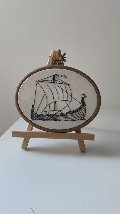 VIKING SAILBOAT | HANDMADE EMBROIDERY