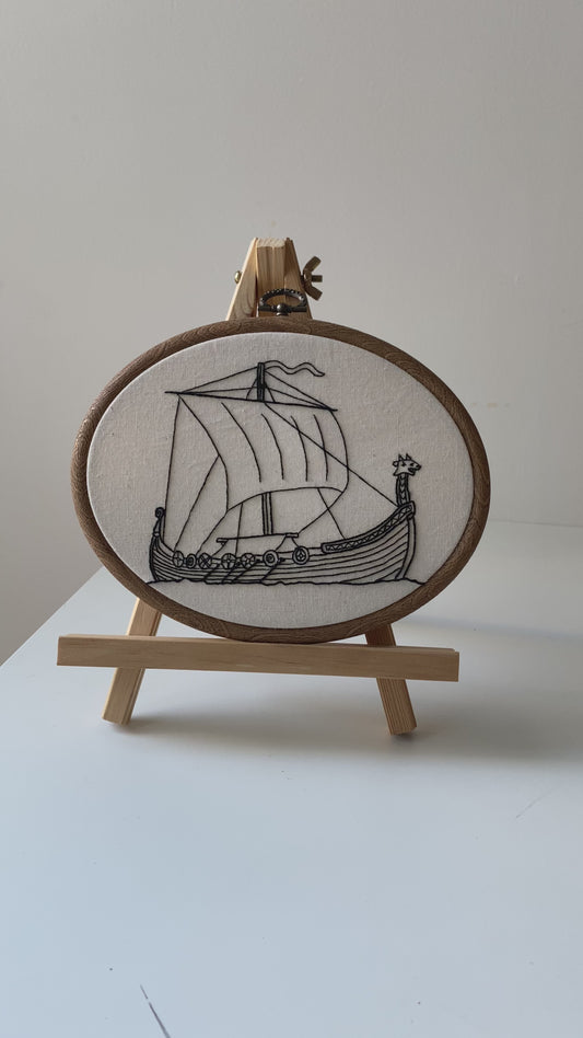 VIKING SAILBOAT | HANDMADE EMBROIDERY