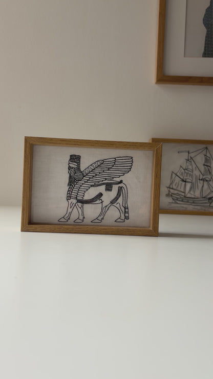 Winged bull (1) | HANDMADE EMBROIDERY